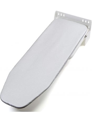 Bügelbrett Ironfold Premium Bügeltisch für Wandmontage klappbar und um 180° schwenkbar inkl. Bügeltuch Aluminium grau